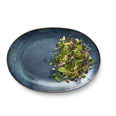 BITZ oval dish, 36 x 25 cm, black/dark blue