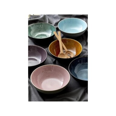 BITZ salad bowl, 30 x 10 cm, grey/light pink