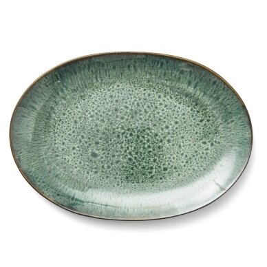 BITZ ovalus indas 36 x 25 cm, juodas/žalias BITZ ovalus indas 36 x 25 cm, juodas/žalias