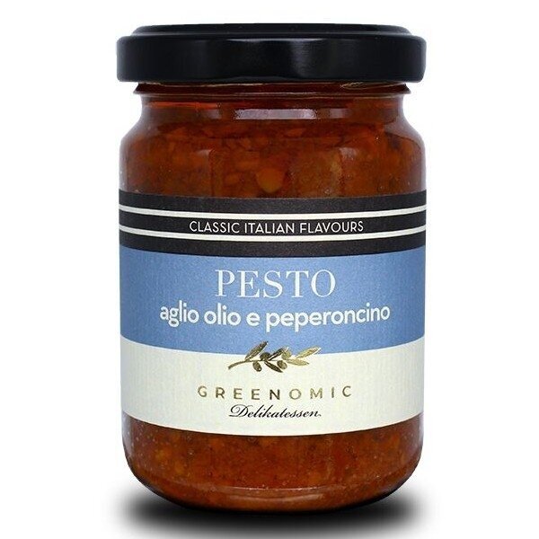 Česnako, aliejaus ir čili pipirų Pesto 135g