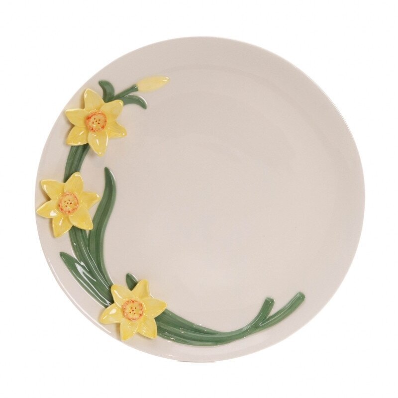 Decorative plate with daffodils, 28.5 cm