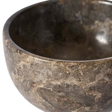 Bowl Dowa L, marble, 15x9 cm, grey/brown