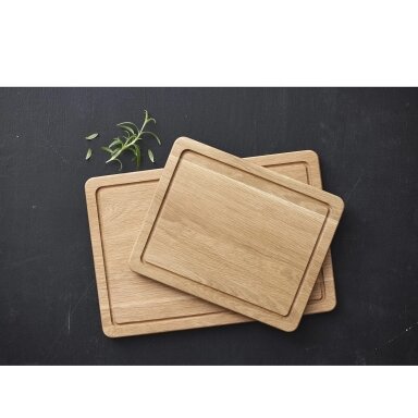 Foresta cutting board with juice groove, 35 x 28 x 2 cm, oak