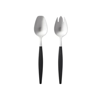 Focus de Luxe salotų stalo įrankiai 26,8 cm, juodi/matinio plieno Focus de Luxe salotų stalo įrankiai 26,8 cm, juodi/matinio plieno