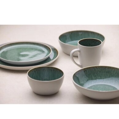 Gastro sriubos dubenėlis, 18 x 5 cm, 850 ml, baltas/žalias 2 Gastro sriubos dubenėlis, 18 x 5 cm, 850 ml, baltas/žalias 2