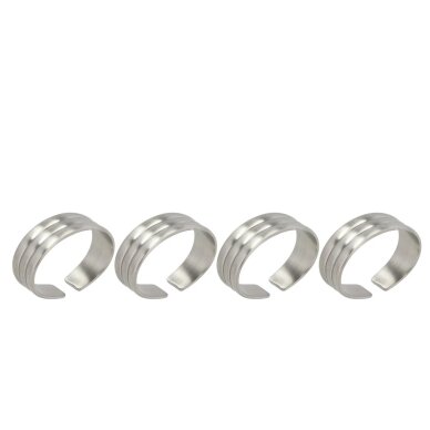 Gense Thebe napkin ring, 4,3 x 3,2 cm, 4 pcs., matte steel