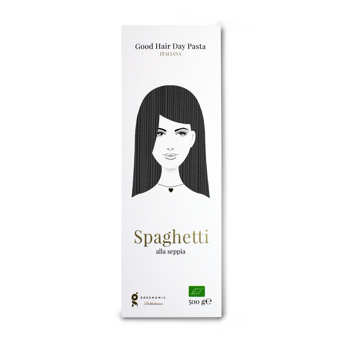 Good Hair Day makaronai, ekologiški spagečiai su sepijomis 500g Good Hair Day makaronai, ekologiški spagečiai su sepijomis 500g