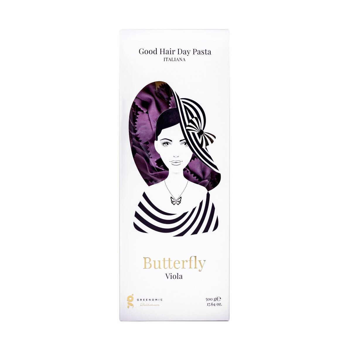 Good Hair Day makaronai Viola su juodosiomis morkomis, kaspinėlių formos 500g