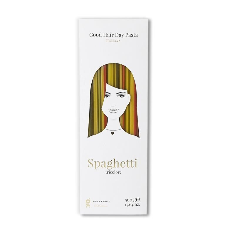Good Hair Day makaronai, trispalviai spagečiai 500g Good Hair Day makaronai, trispalviai spagečiai 500g