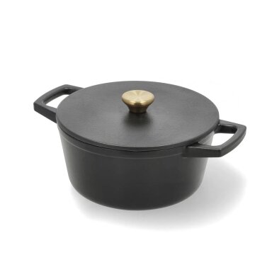 HOLM cast iron pot, 22.5 x 11 cm, 3.6 liters, black