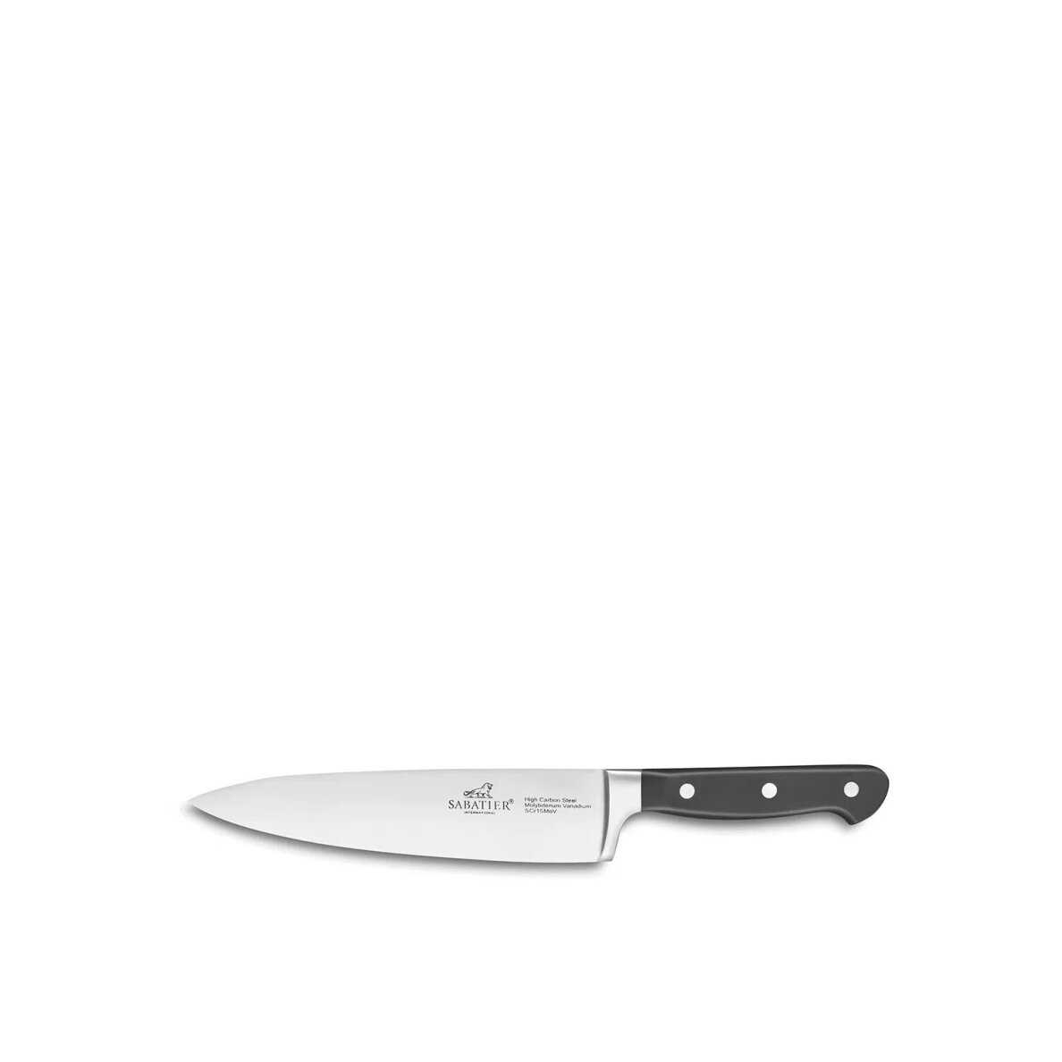 Lion Sabatier International Pluton virėjo peilis, 20 cm, plienas/juodas Lion Sabatier International Pluton virėjo peilis, 20 cm, plienas/juodas