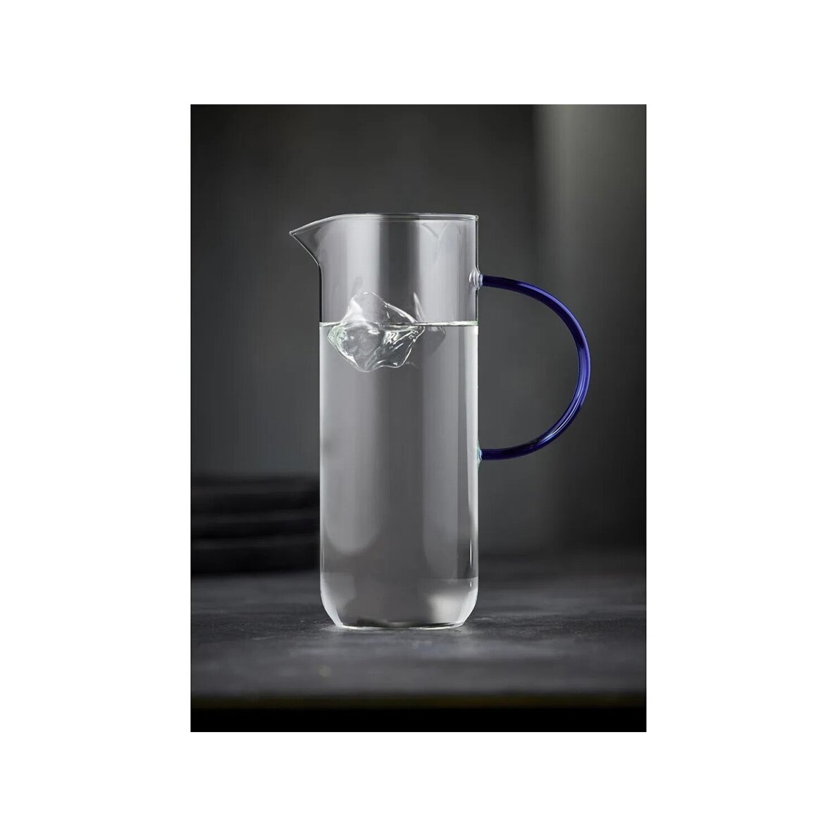 Lyngby Glas stiklinis ąsotis Torino 1,1l, skaidrus/mėlynas 1 Lyngby Glas stiklinis ąsotis Torino 1,1l, skaidrus/mėlynas 1