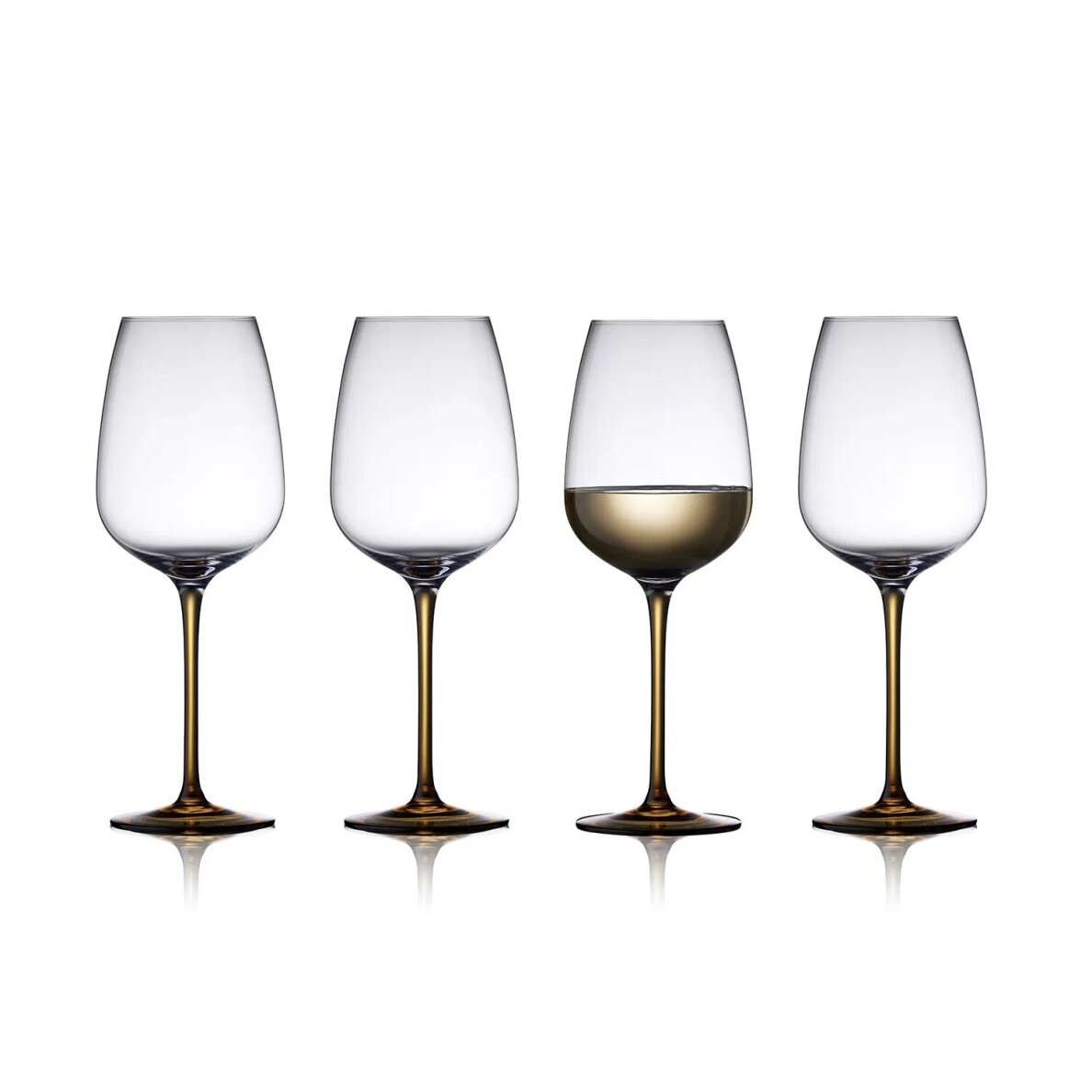 Lyngby vyno taurės Vienna, 53 cl, 4 vnt., gintaro spalvos