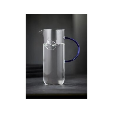 Lyngby Glas stiklinis ąsotis Torino 1,1l, skaidrus/mėlynas