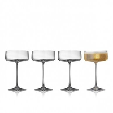 Lyngby Glas Krystal Zero šampano taurės 260ml 4 vnt 2 Lyngby Glas Krystal Zero šampano taurės 260ml 4 vnt 2