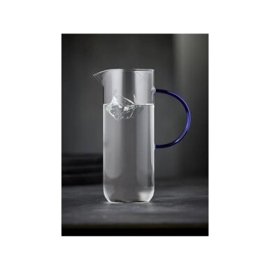 Lyngby Glas stiklinis ąsotis Torino 1,1l, skaidrus/mėlynas 1 Lyngby Glas stiklinis ąsotis Torino 1,1l, skaidrus/mėlynas 1