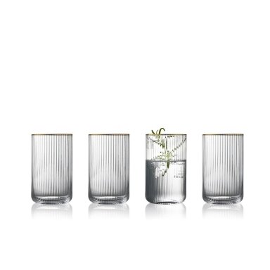 Palermo Gold, tall glasses, 50 cl, 4 pcs.