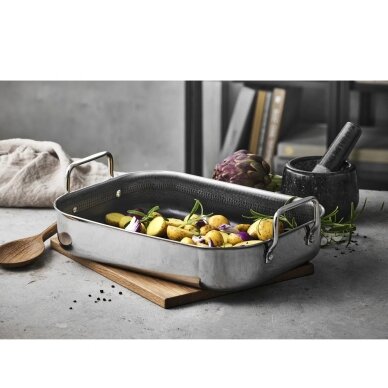 Paillon kepimo skarda, 39 x 26,5 x 10,6 cm, sidabrinis metalas 2 Paillon kepimo skarda, 39 x 26,5 x 10,6 cm, sidabrinis metalas 2
