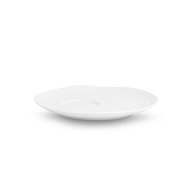 Pillivuyt Boulogne saucer, 16 cm, white