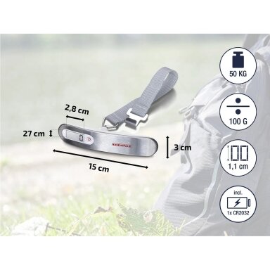 Soehnle travel luggage scale, grey