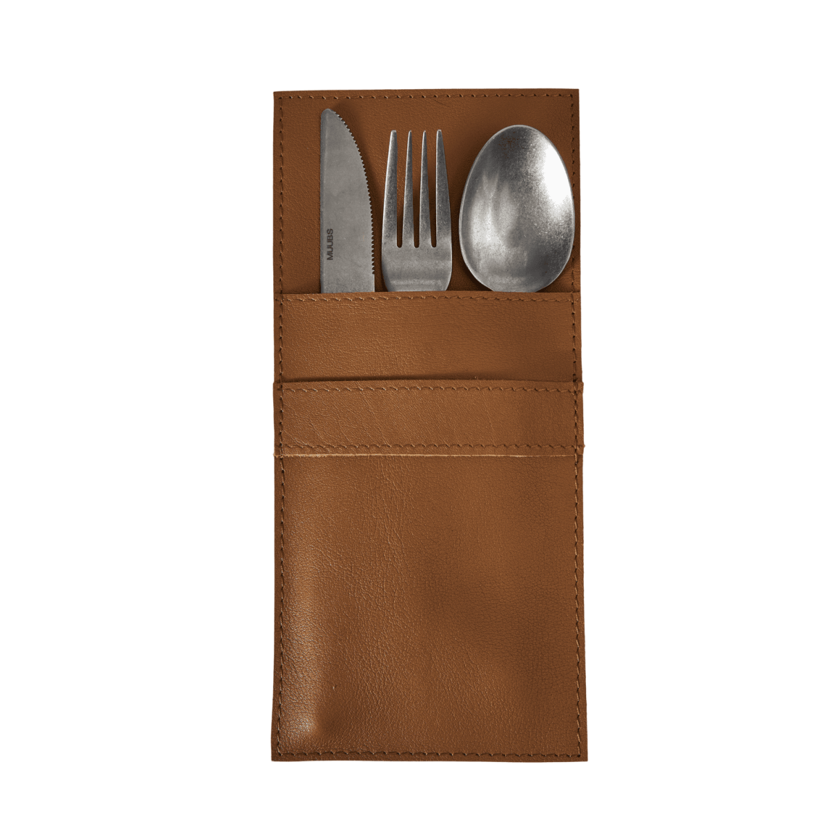 Stalo įrankių dėklas (kišenė), buivolo oda, 10,5 x 23,5 cm, rudas 1 Stalo įrankių dėklas (kišenė), buivolo oda, 10,5 x 23,5 cm, rudas 1