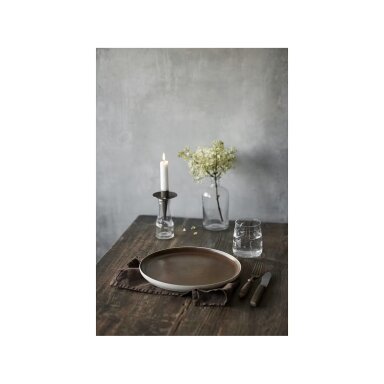 Studio Round North dinner plate 27 cm, matte white/matte brown