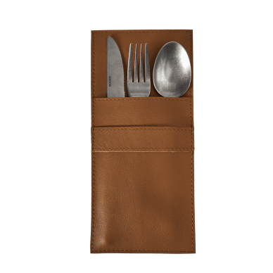Stalo įrankių dėklas (kišenė), buivolo oda, 10,5 x 23,5 cm, rudas 1