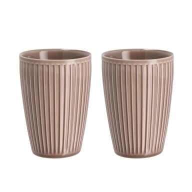 Termo puodelis Plissé 25 cl 8 x 12 cm 2 vnt, tamsiai rožinis