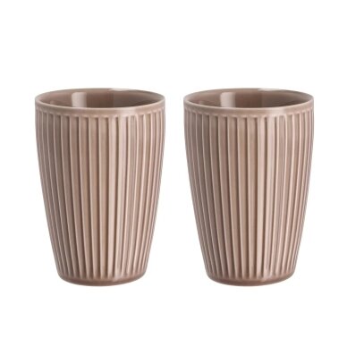 Termo puodelis Plissé 25 cl 8 x 12 cm 2 vnt, tamsiai rožinis