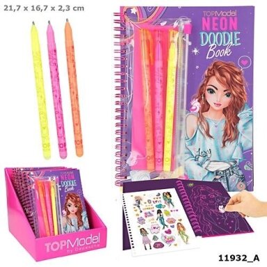 TOPModel Neon spalvinimo kygelė su  neon rašikliais  ''Doodle''