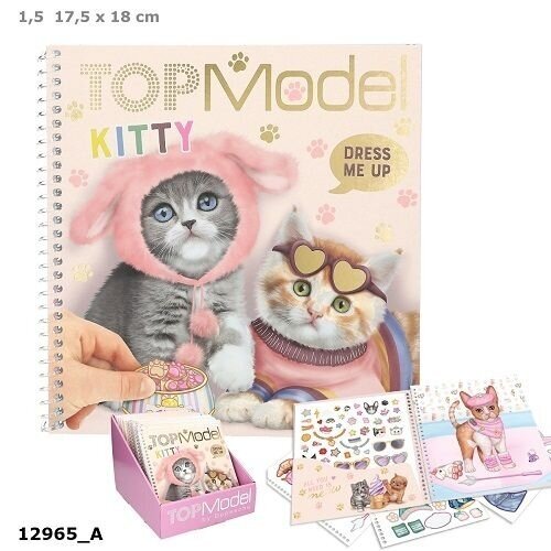 Top Model "Aprenk mane" lipdukų knyga "Kitty"