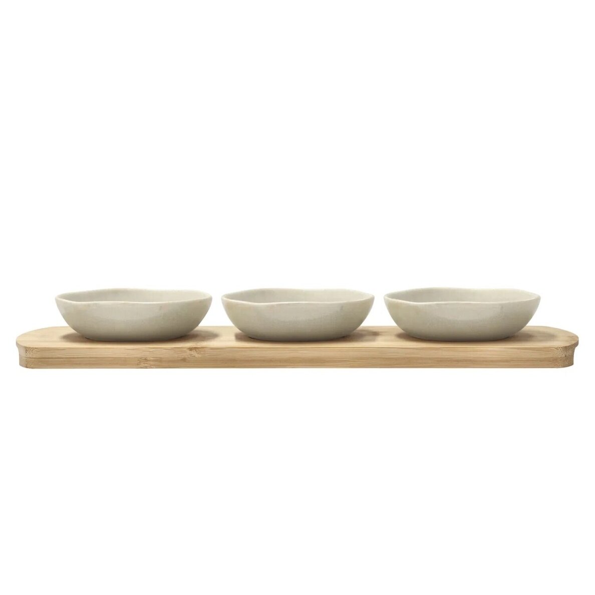 Villa Collection bambukinis padėklas su 3 dubenėliais Shoku, 32 x 10 cm Villa Collection bambukinis padėklas su 3 dubenėliais Shoku, 32 x 10 cm