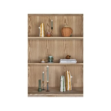Villa Collection block candle Hvils 8 x 23 cm dark green, paraffin/stearin