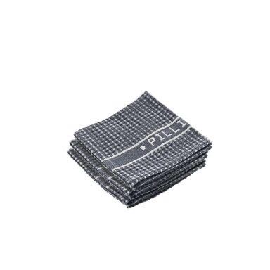 Pillivuyt kitchen cloths 32 x 32 cm 3 pcs blue/white