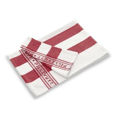 Pillivuyt tea towel 90 x 60 cm, white/red