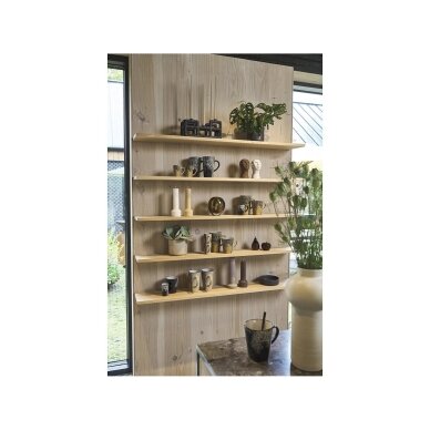 Villa Collection stulpinė žvakė Hvils 8 x 23 cm pilkšvai ruda, parafinas/stearinas 1
