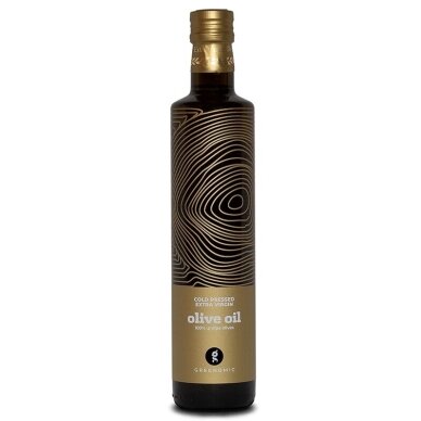Ypač tyras alyvuogių aliejus, pagamintas iš neprinokusių žalių alyvuogių 500ml Ypač tyras alyvuogių aliejus, pagamintas iš neprinokusių žalių alyvuogių 500ml